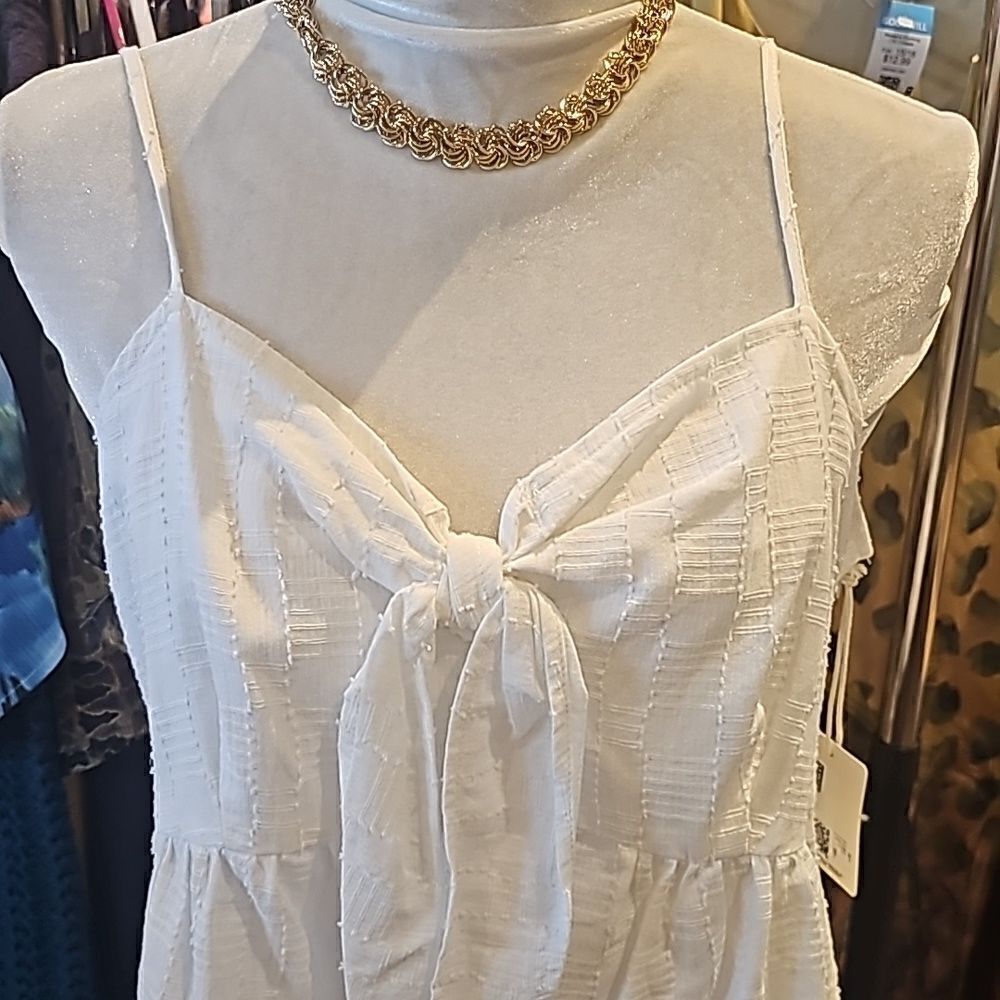 Lightweight white cotton summer pullover topby ana size XL